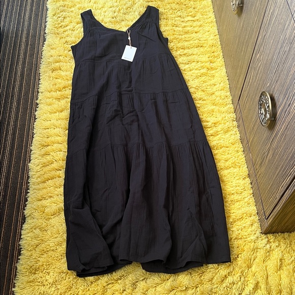 100% Organic Cotton Gauze Tiered Maxi Dress - Picture 3 of 5